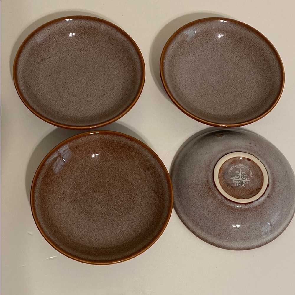 The Homer Laughlin China Co. small dessert bowl Nadia Brownfield Cobblestone 4